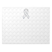 Bloc-note Sensibilisation au ruban blanc sur les chèques Imp (Devant)