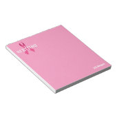 Bloc-note Sensibilisation personnalisée au cancer du ruban r (Incliné)