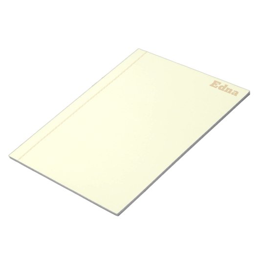 Bloc-note Sepia Lad Avec Nom Sans Lignes (Incliné)