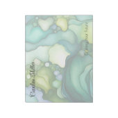 Bloc-note Sérénité dans les formes Abstraites vertes (Tourné)