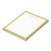 Bloc-note Serif Font Simple Professional Plain Gold White (Tourné)