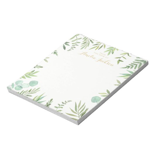 Bloc-note Serre de feuille verte Stationery (Tourné)