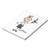 Bloc-note Serveuse personnage bâton (Tourné)