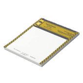 Bloc-note Service de chauffeur de taxi pour entreprise jaune (Tourné)