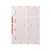 Bloc-note Service de planification hebdomadaire de fraises m (Tourné)