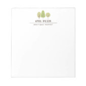 BLOC-NOTE SERVICE PAYSAGE PASTEL GREEN TREE TRIO PAYSAGE (Devant)