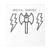 Bloc-note Service spécial (Devant)