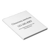 Bloc-note Services de nettoyage ajouter l'adresse e-mail du  (Incliné)