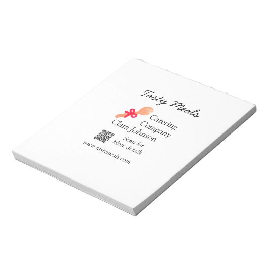Bloc-note services de restauration ajoutez nom code QR site  (Tourné)