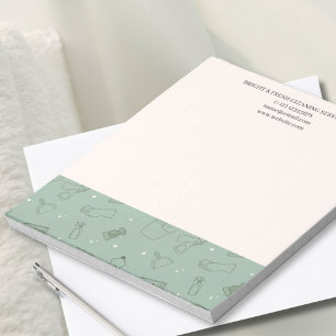 Bloc-note Services minimalistes simples de nettoyage à la cr