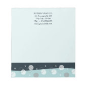 Bloc-note Services minimaux de nettoyage moderne en bleu fon (Devant)