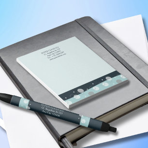 Bloc-note Services minimaux de nettoyage moderne en bleu fon
