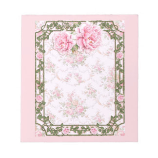 Bloc-note Shabby Chic Pretty Peonies