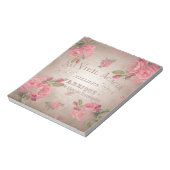 Bloc-note Shabby Chic rose vintage rose rose (Tourné)
