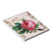 Bloc-note SHABBYCHIC Anglais Rose rose vintage (Incliné)