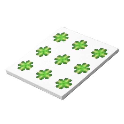 Bloc-note Shamrock de la Saint-Patrick (Tourné)