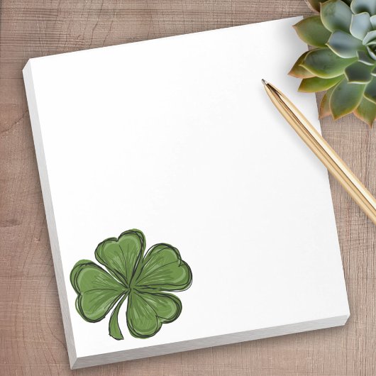 Bloc-note Shamrock de la Saint Patrick