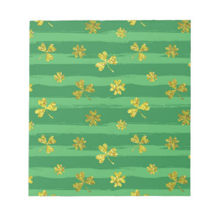 Bloc-note shamrock d'or st patrick