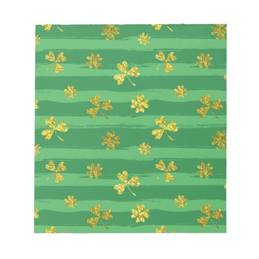 Bloc-note shamrock d'or st patrick (Devant)