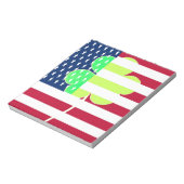 Bloc-note Shamrock du drapeau irlandais américain Clover St. (Tourné)