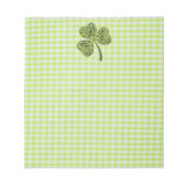 Bloc-note Shamrock sur le En vichy vert (Devant)