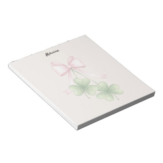 Bloc-note Shamrocks and bow (Incliné)