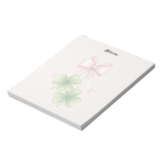 Bloc-note Shamrocks and bow (Tourné)