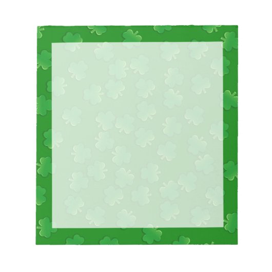 Bloc-note Shamrocks chatoyants (Devant)