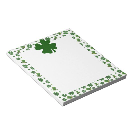 Bloc-note Shamrocks et chapeaux supérieurs 3 (Incliné)