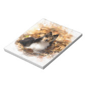 Bloc-note Sheltie Shetland Sheepdog Art Peinture (Tourné)