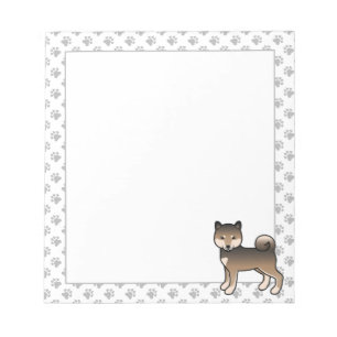 Bloc-note Shiba Inu sésame Chien de dessin animé mignon & pa