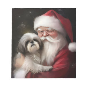 Bloc-note Shih Tzu Avec Noël Festif Du Père Noël