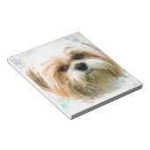 Bloc-note Shih Tzu Dog Eau Couleur Art Peinture (Incliné)