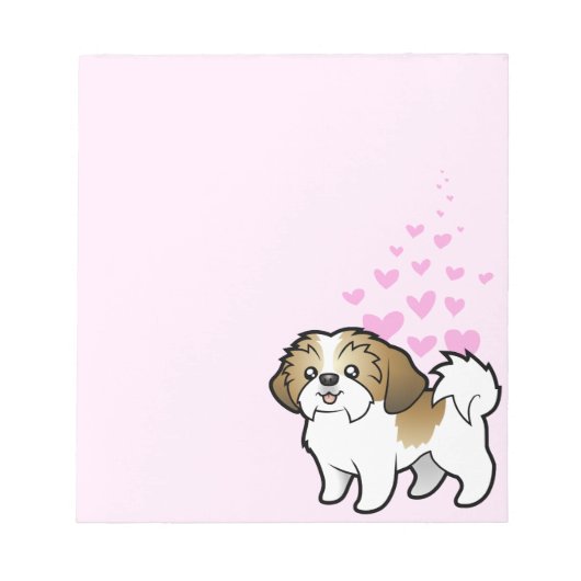 Bloc-note Shih Tzu Love (coupe de chiot) (Devant)