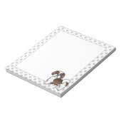 Bloc-note Shih Tzu marron et blanc de dessin animé mignon (Tourné)