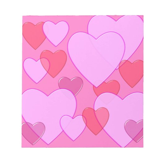 Bloc-note Shining heart Valentine background rose (Devant)