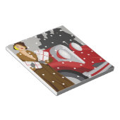Bloc-note Shopping de Noël dans la neige (Incliné)