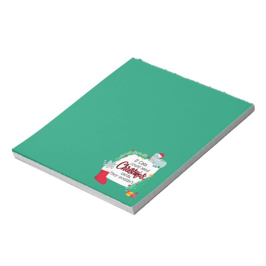 Bloc-note Si les chats envoyaient des cartes de Noël, ils ne (Tourné)