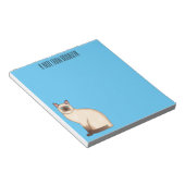 Bloc-note Siamese cat cartoon (Incliné)