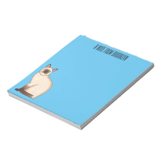 Bloc-note Siamese cat cartoon (Tourné)