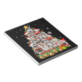 Bloc-note Siberian husky christmas tree lights dog (Incliné)
