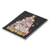 Bloc-note Siberian husky christmas tree lights dog (Tourné)
