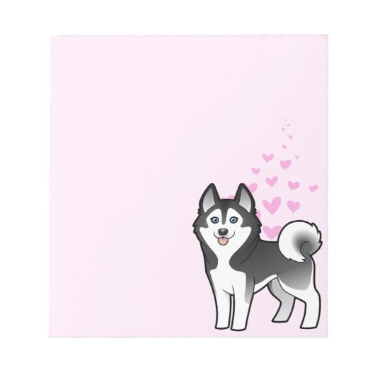 Bloc-note Sibérie Husky / Malamute d'Alaska Amour (Devant)