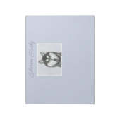 Bloc-note Sibérie Husky (noir et blanc) Peinture Chien Art (Tourné)