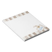 Bloc-note Sicile Crème Brun Rustique Rayures (Incliné)