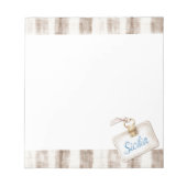Bloc-note Sicily Cream Rustic Brown Stripes (Devant)