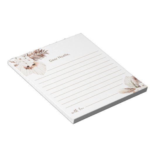 Bloc-note SIERRA Boho Time Capsule Baby shower (Incliné)