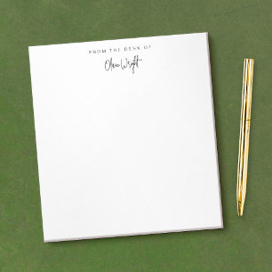 Bloc-note Signature manuscrite typographie conception de scr