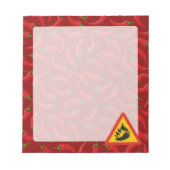 Bloc-note Signe de danger de piment (Devant)