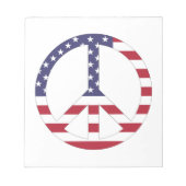 BLOC-NOTE SIGNE DE PAIX DU DRAPEAU AMÉRICAIN (Devant)